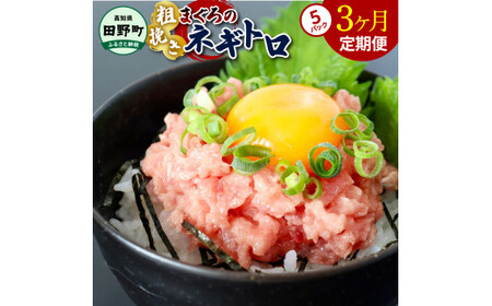 まぐろのネギトロ 400g（80g×5パック）×3ヶ月定期便 ≪カネアリ水産≫