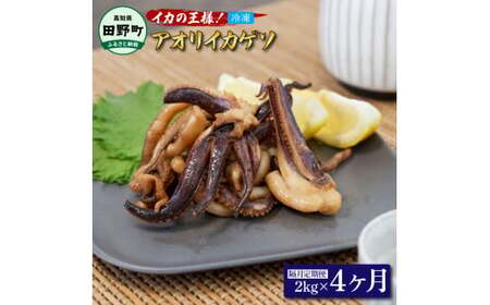 イカの王様☆アオリイカのゲソ 2kg 4ヶ月定期便 2キロ イカゲソ