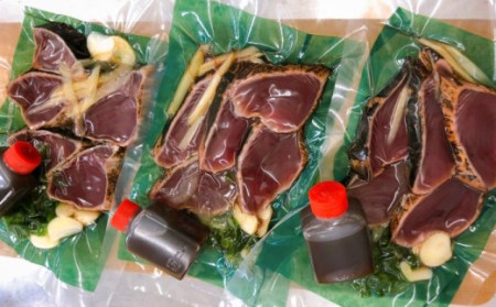 特選わら焼き鰹タタキの盛り付けセット（手間いらず）ヤマシン