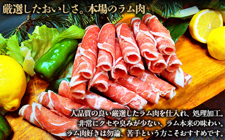 【お試し用】北海道民おすすめ『ラムしゃぶ』500g×2パック1kg BRTI014