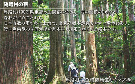 スギ乾燥薪 10kg 焚き木 焚き付け材 マキストーブ 馬路村