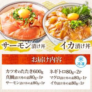 【ふるなび限定】かつおのたたき600g ネギトロ80gx2P 漬け丼の素80g×4P FN-Limited-PR