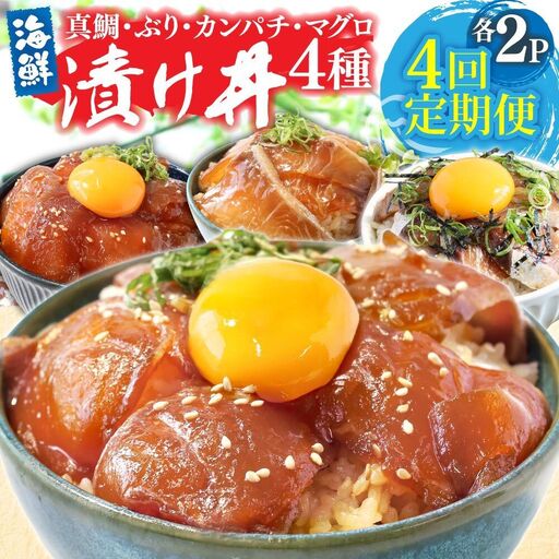 漬け丼セット4種 80g×各2P 4回定期便