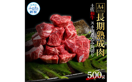 エイジング工法熟成肉土佐和牛特選スネ肉 煮込み角切り500g（冷凍）