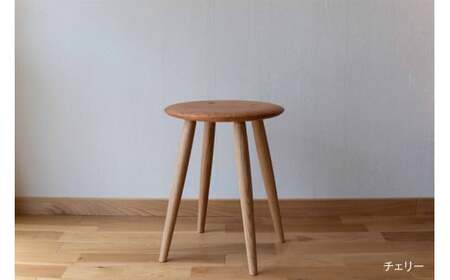 【台数限定／チェリー】家具職人のmatthew スツール イス 椅子 ラウンド 丸型 ガーデンチェア おしゃれ ウッド ＜5～6ヶ月程度で発送＞