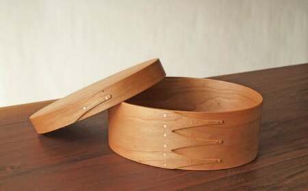 【台数限定】家具職人の手づくりオーバルボックス＜#5/大サイズ＞　シェーカーボックス