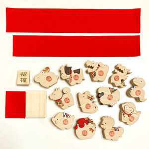 木製 福の字 装飾品 ふるさと納税】＜招福干支木箱 お正月飾り＞木工品 コンパクト um
