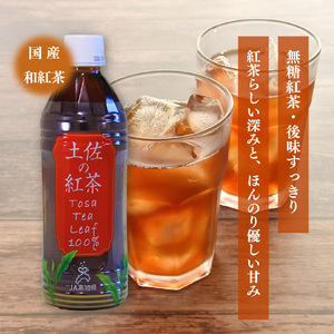 【ふるさと納税】土佐の紅茶 無糖 500ml×24本 1ケース ペットボトル PET お茶 土佐茶 高知 JA高知県 佐川町産茶葉使用【常温】
