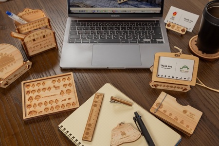 ゆすはらヒノキ木製ペンスタンド