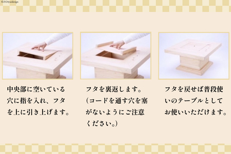 高知県産ヒノキ「囲炉裏」(IH・火床両用) 1台 [山本 昇平 高知県 津野町 26af0002]