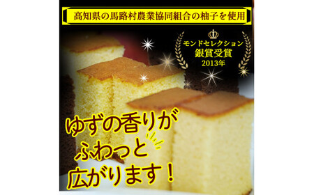 四万十の米粉カステラ【龍馬の太鼓判】プレーン＆ゆず半斤2本セット カステラ グルテンフリー スイーツ ／Bmu-A39