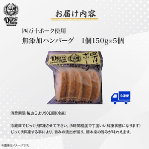 究極の黄金比！安心・無添加ハンバーグ5個セット ／Adf-B14 豚肉 豚肉 豚肉 豚肉 豚肉 豚肉