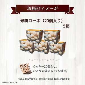 グルテンフリーのクッキー 米粉ローネ 5箱（20個入×5箱） お菓子 おやつ スイーツ ／Bmu-70