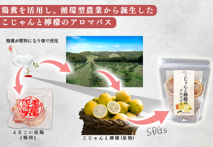 レモンの爽やかな香り　こじゃんと檸檬のアロマバス　5袋入