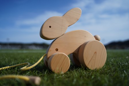 木製玩具 おさんぽウサちゃん 木製玩具 [0966]