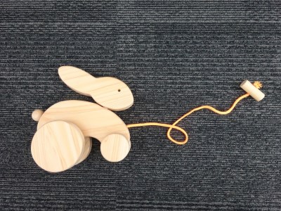 木製玩具 おさんぽウサちゃん 木製玩具 [0966]
