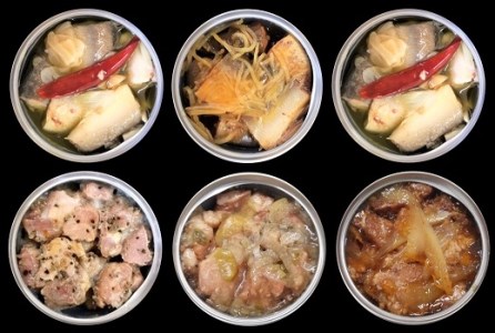 缶詰め 鮎 ポーク 5種6缶 缶詰め［1046］