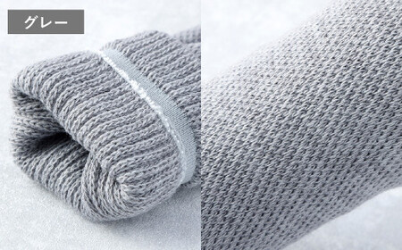 【フリーサイズ】創業116年の老舗メーカーが作る独自の二重編み製法で冷えを軽減!紀州備長炭 ひざ サポーター (2枚1組) グレー