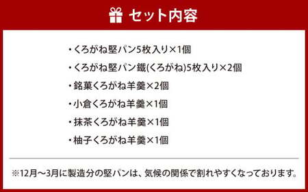 スピナ 鐵 (くろがね) 詰合せ (堅パン 5枚入 計3個、羊羹 計5個)