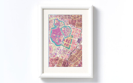 北九州市の地図情報会社のゼンリンが作る「地図ぬり絵額絵 東京