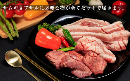 【Madam Lee PREMIUMシリーズ】花咲サムギョプサルと厚切り牛タン PREMIUMセット サムギョプサル 牛タン タン スパイスソルト キムチ サムジャン 韓国グルメ 韓国料理 ギフト