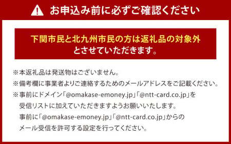 かんもんPAY 6,600円分 関門エリア 共通電子クーポン 門司港 下関 電子クーポン クーポン