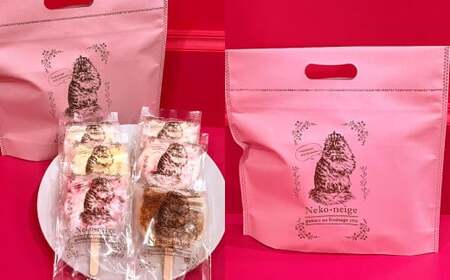 Neko-neige ネコネージュ 6本入り デザート 菓子 スイーツ レアチーズケーキ 冷凍 アイスクリーム ケーキ ギフト 寄贈用 贈り物 贈物 贈答