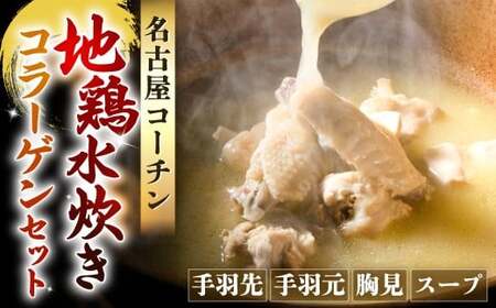 名古屋コーチン 地鶏水炊きコラーゲンセット 約600g 水炊き 水たき 鍋セット 鍋 地鶏 冷凍 福岡県 北九州市