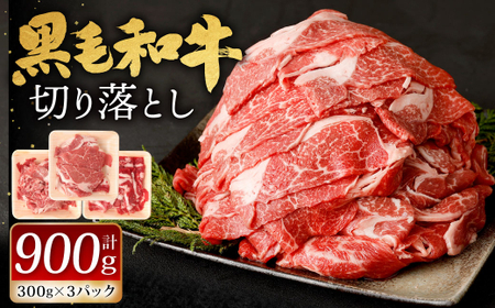 九州産 黒毛和牛 切り落とし 900g (300g×3パック) 【2026年3月発送】お肉 牛肉 国産牛 和牛 冷凍 小分け