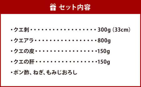 【配達日時指定必須】幻の 高級魚 を北九州の海から新鮮にお届け！ クエ刺 ・ 鍋 セット （33cm）