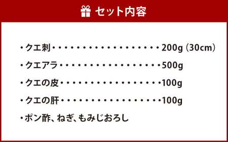【配達日時指定必須】幻の 高級魚 を北九州の海から新鮮にお届け！ クエ刺 ・ 鍋 セット （30cm）