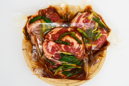 かじたの特製 行者ニンニク入り味付けラムジンギスカン(440g×3P)[11-811]