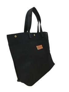 【福岡市の縫製工場オリジナルブランド OKUNIYA】本革ネーム(キャメル) トートバッグ ブラック【サイズ:L】