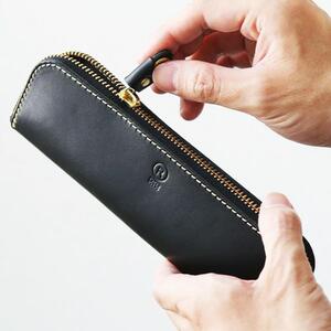 トレーペンケース<キャメル>【福岡市内製造】