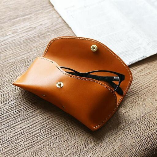 ＜カラー選択可能＞フラップメガネケース【福岡市内製造】 ブラック