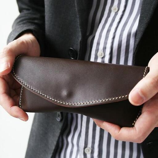 ＜カラー選択可能＞フラップメガネケース【福岡市内製造】 ブラック