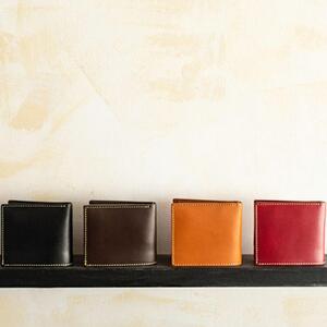 2つ折り財布<チョコ>【福岡市内製造】