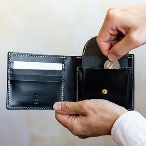 2つ折り財布<レッド>【福岡市内製造】