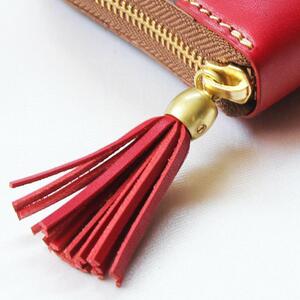 長財布<レッド>【福岡市内製造】