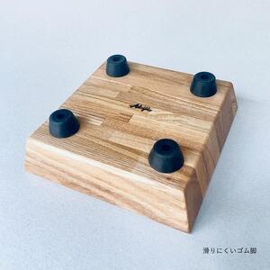 ペットフードテーブル　carving SS（福岡市内製造）（ガラスボウル付き）