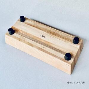 ペットフードテーブル　carving S 2連（福岡市内製造）（ガラスボウル付き）