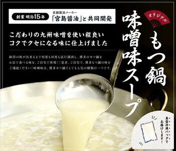 訳あり!博多味噌もつ鍋 10人前セット(麺・薬味なし)