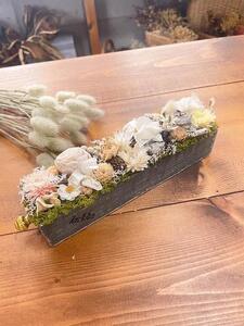 ドライフラワー バトンアレンジ(ホワイト)kukka【福岡市】