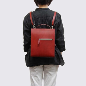 福岡市 Foglia 3WAY ミニダレスリュック 【ダークブラウン】