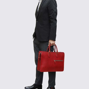 【福岡市】Foglia A4ビジネスバッグ 【ボルドーレッド】