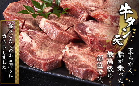 牛タン元 厚切りステーキ たれ付け 600g(200g×3)