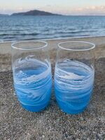 【福岡市】オーシャングラス 1個 420ml【カラー選択可】 エメラルドグリーン系