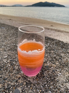【福岡市】オーシャングラス　1個　420ml【オレンジ系】