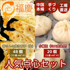 【福岡市】点心2種セット（焼き餃子48個と小籠包20個）