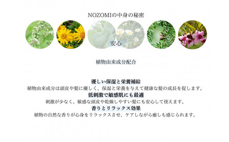 【福岡市内製造】NOZOMIボタニカルシャンプー　400ml